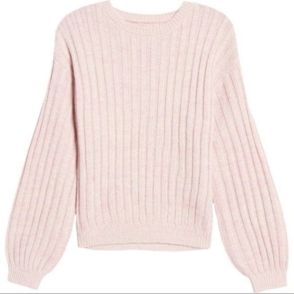 BLANK NYC Heather Ribbed Crewneck Sweater - Lilac Mist - NWT - Picture 4 of 5